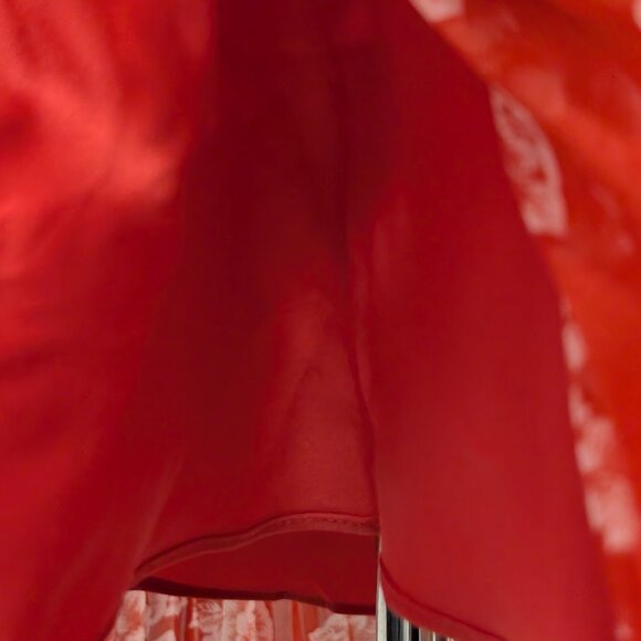 ModCloth Womens NWT Size 12 Coral Red Floral Perfectly Posh Pleated Mini Skirt - Picture 5 of 10